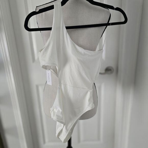 Dynamite White One-Shoulder Swim One Piece - Picture 4 of 6